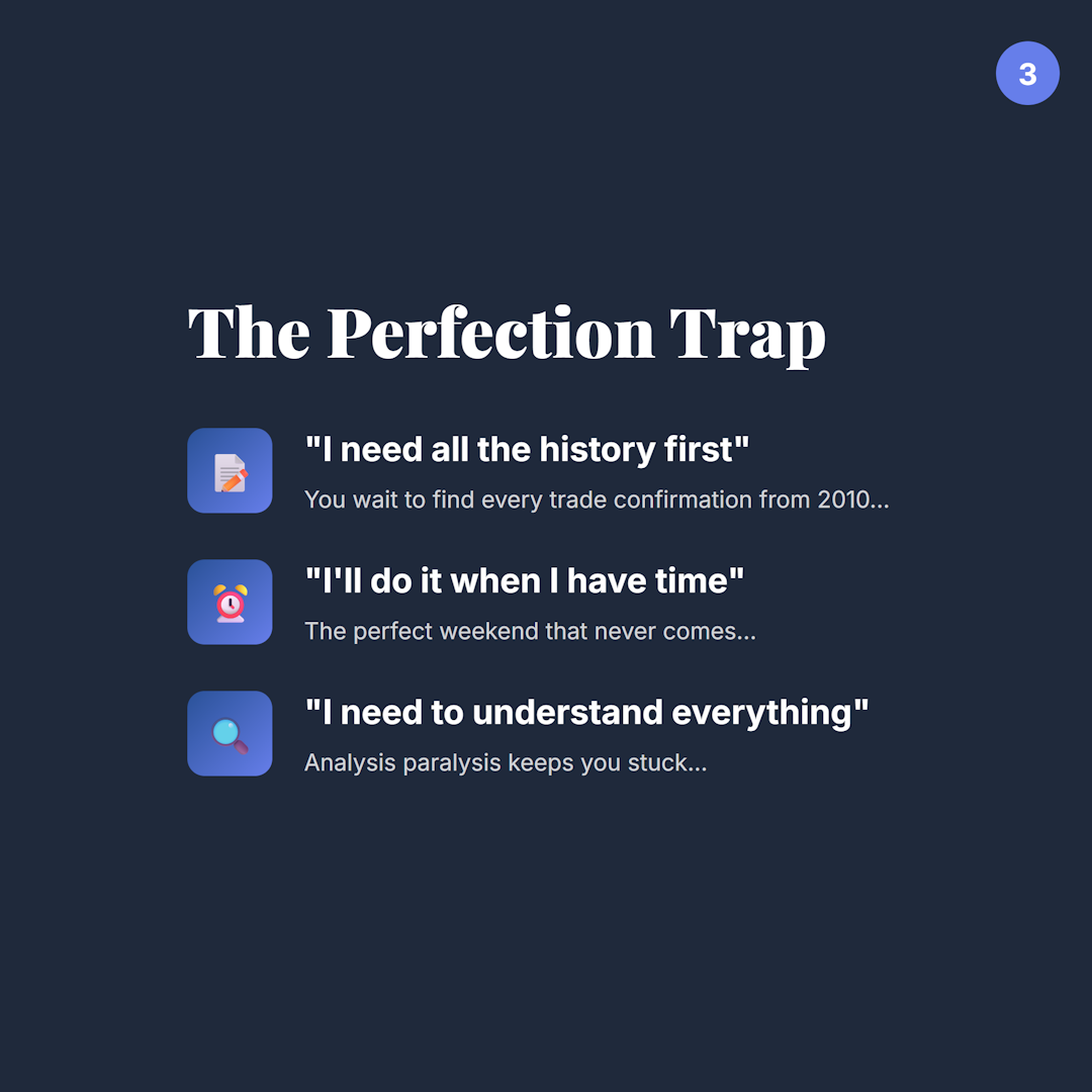 Slide 3: The perfection trap